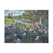 TRADEMARK FINE ART David Lloyd Glover 'River Spring Garden' Canvas Art, 18x24 DLG00995-C1824GG